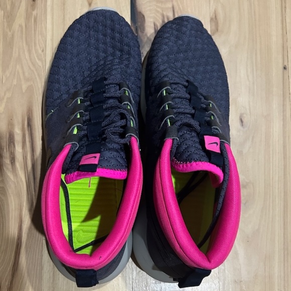Nike Mens Roshe Run Sneakerboot Gridiron/Dark Obsidian-Pink-Volt Suede 10.5 - Picture 5 of 9